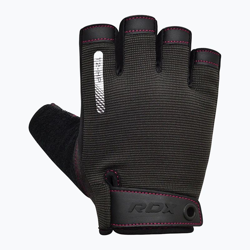 Rękawiczki treningowe RDX T2 Half pink 2
