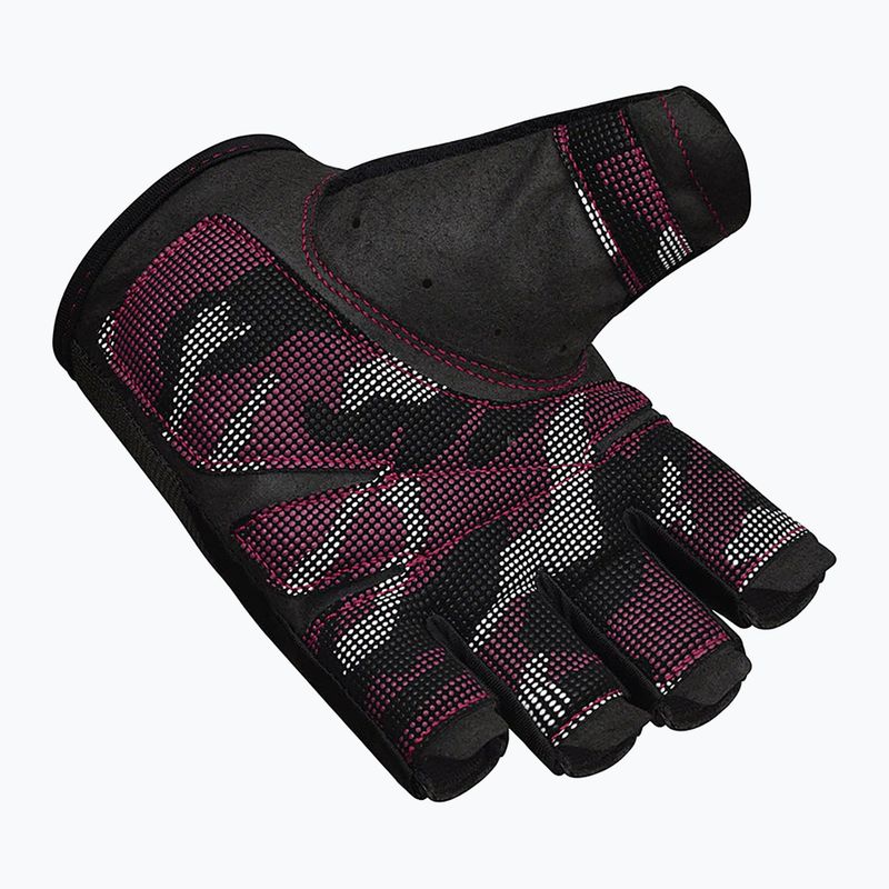 Rękawiczki treningowe RDX T2 Half pink 3
