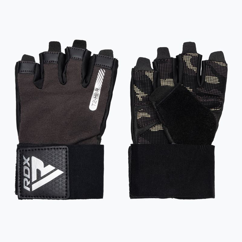 Rękawiczki treningowe RDX T2 Half brown