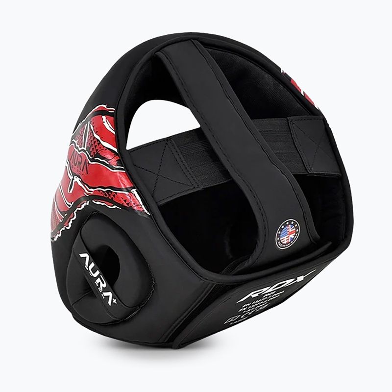 Kask bokserski RDX New Aura F17 Head black/red 4