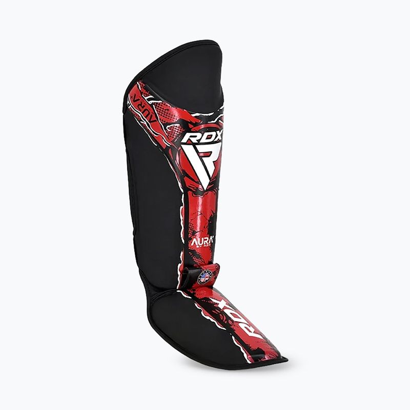 Ochraniacze na piszczele i stopy RDX Instep New Aura F17 Shin black/red 3