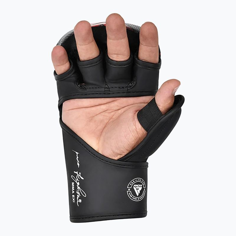 Rękawice grapplingowe RDX IMMAF Approved Shooted Grappling red 5