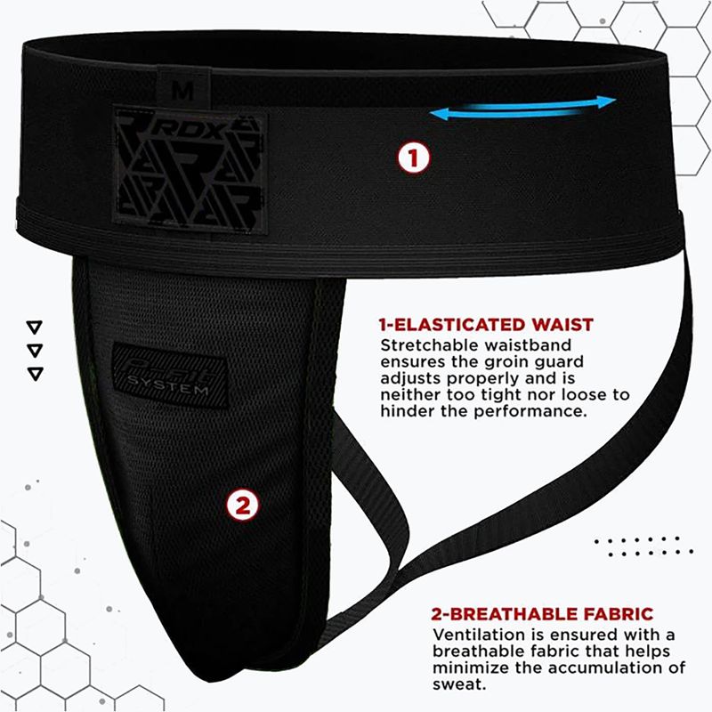 Ochraniacz krocza RDX Groin Guard Supporter H1 full black 4