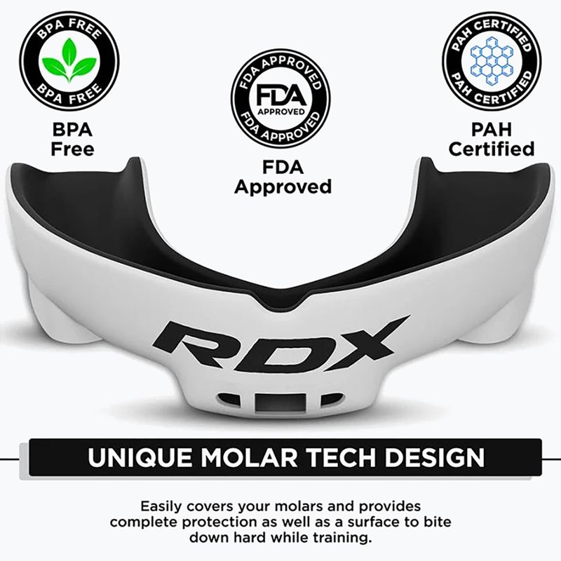Ochraniacz na szczękę dla dzieci RDX Mouth Junior white/black 3