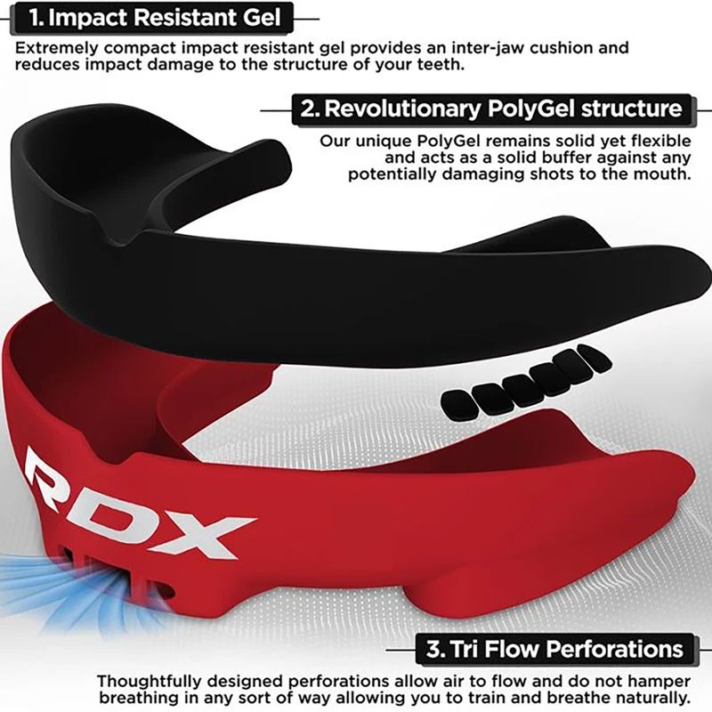 Ochraniacz na szczękę dla dzieci RDX Mouth Junior red/black 2