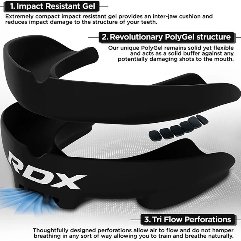 Ochraniacz na szczękę dla dzieci RDX Mouth Junior black 2