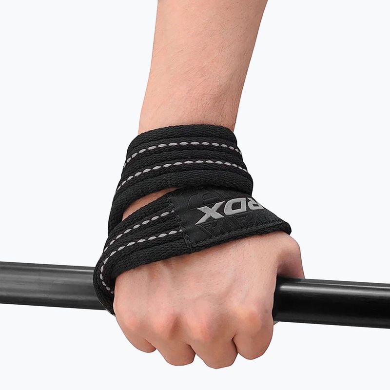 Paski do podnoszenia ciężarów RDX Weight Lifting 8 Figure Strap grey 2