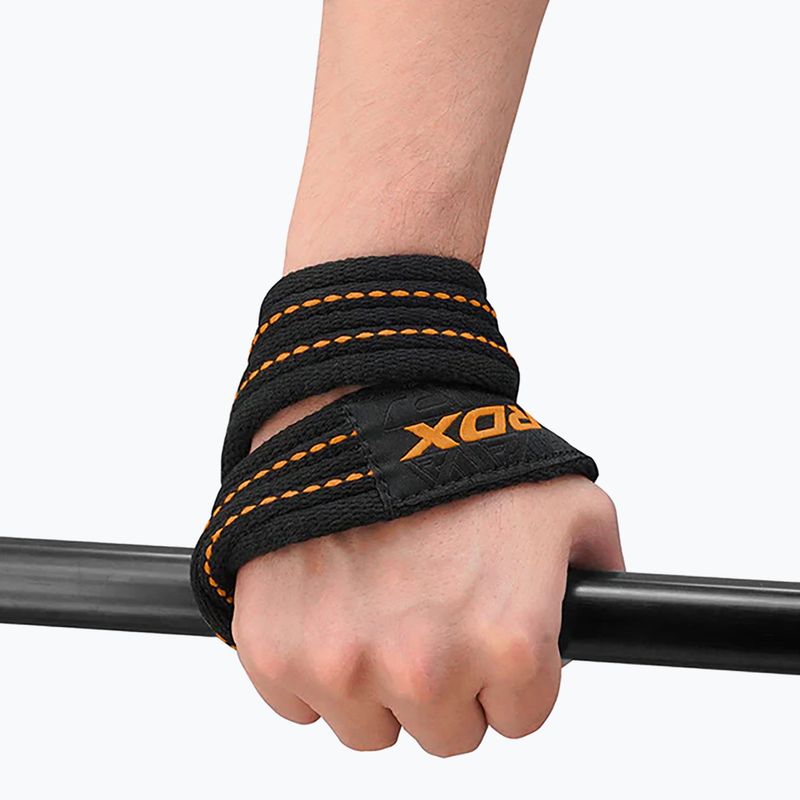 Paski do podnoszenia ciężarów RDX Weight Lifting 8 Figure Strap orange 2