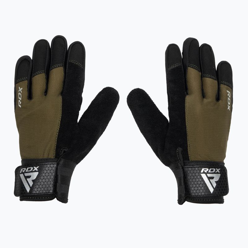 Rękawiczki treningowe RDX W1F Full Finger army green 2