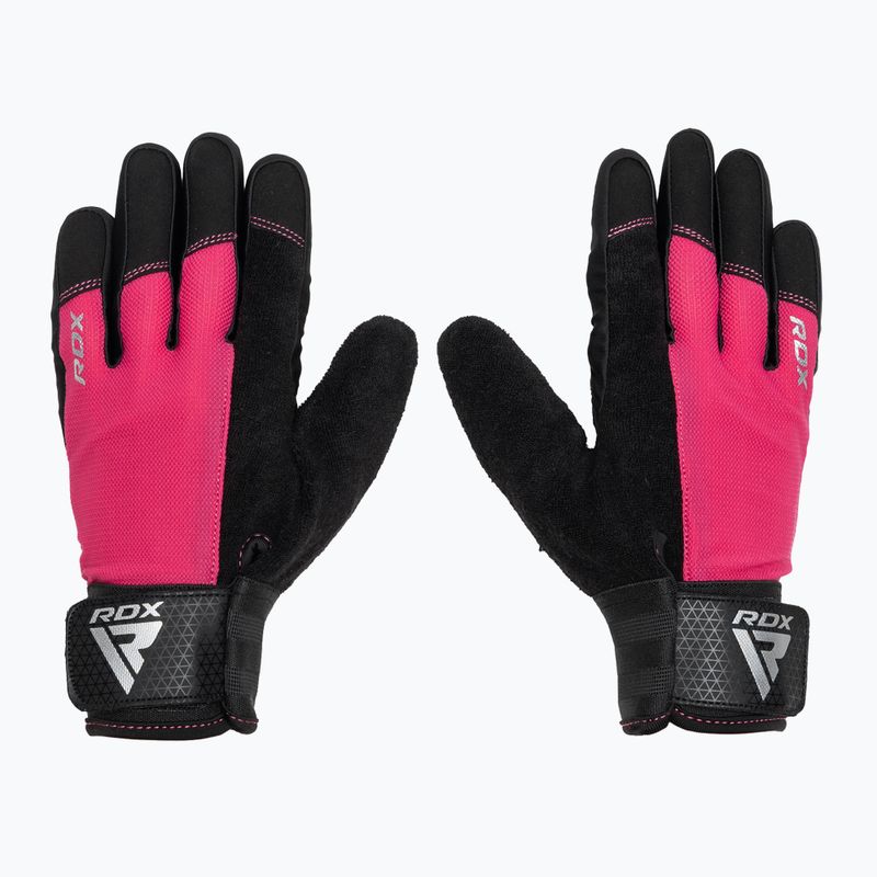 Rękawiczki treningowe RDX W1F Full Finger pink 2