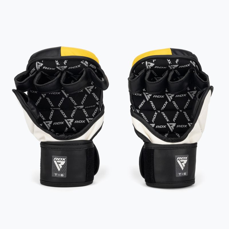 Rękawice grapplingowe RDX Grappling Glove REX T6 Plus yellow 3