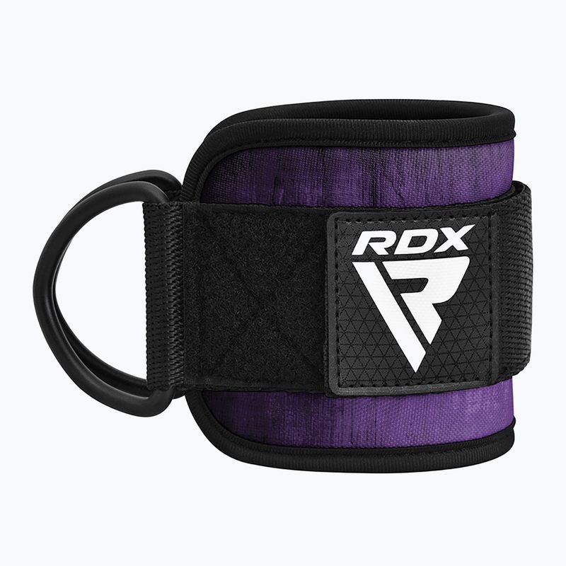 Paski z hakami na kostkę RDX A4 Ankle Straps For Gym Cable Machine purple 2