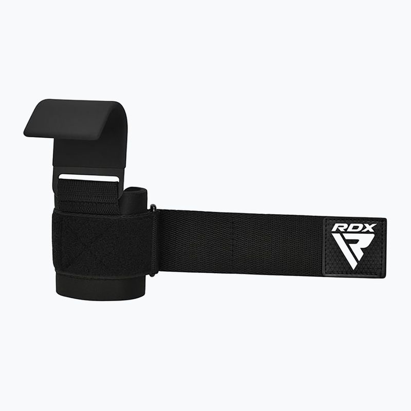 Paski do podnoszenia ciężarów z hakami RDX Gym Hook Plus black 4
