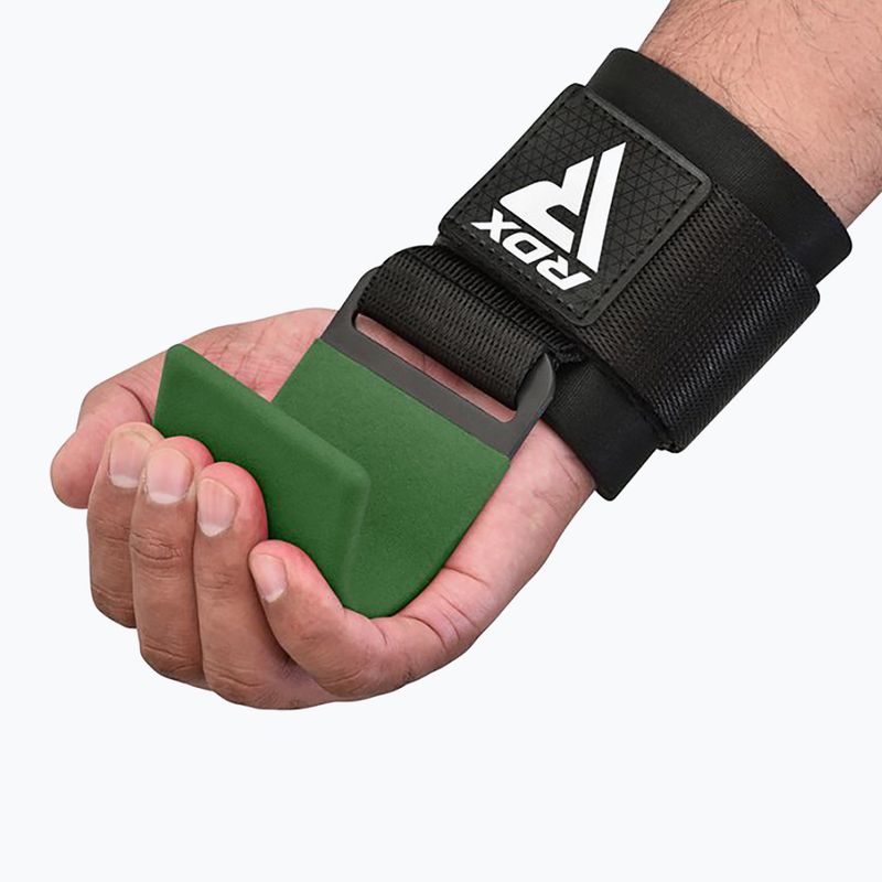 Paski do podnoszenia ciężarów z hakami RDX W5 Weight Lifting Hook Strap army green 6