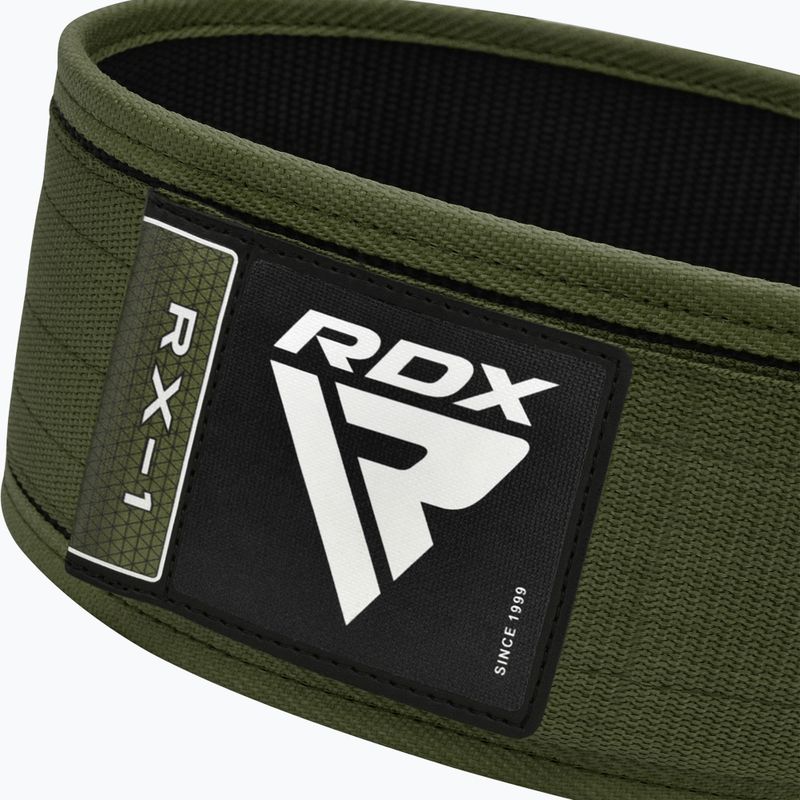 Pas do podnoszenia ciężarów RDX RX1 Weight Lifting Strap army green 4