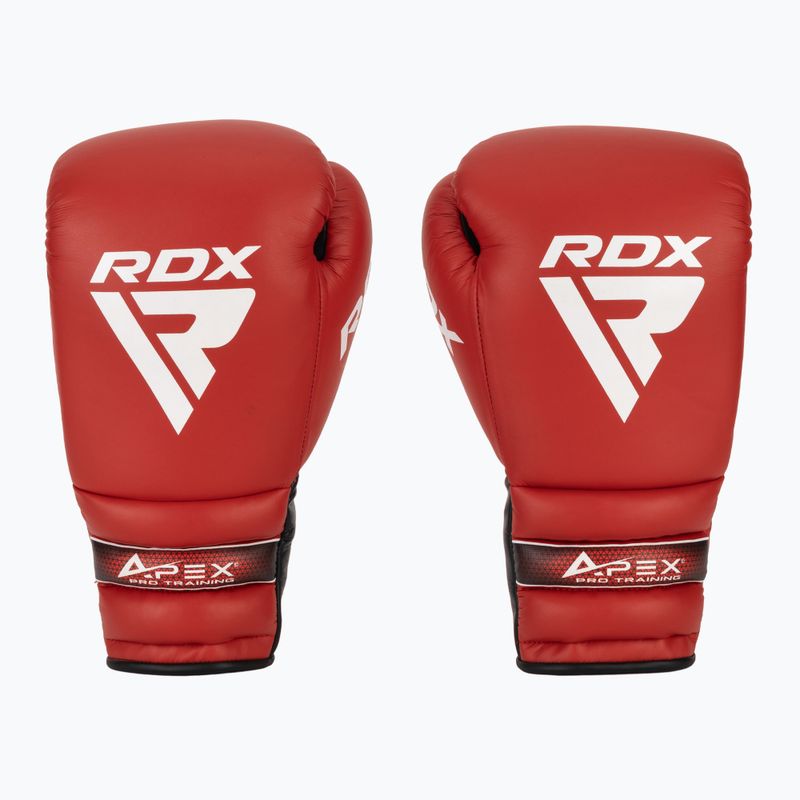 Rękawice bokserskie RDX Apex Lace Up Training Sparring Boxing red 2