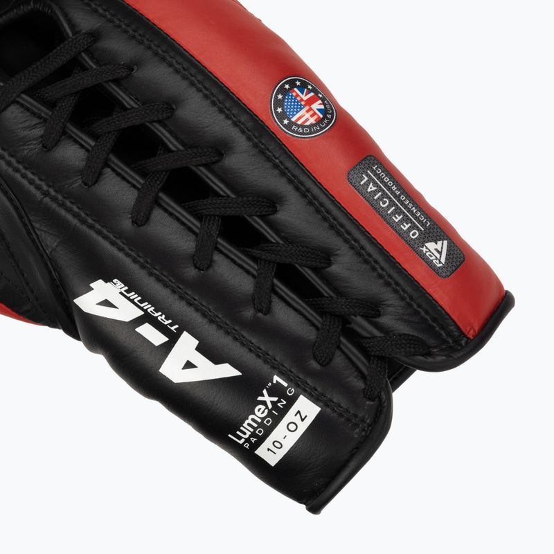 Rękawice bokserskie RDX Apex Lace Up Training Sparring Boxing red 6