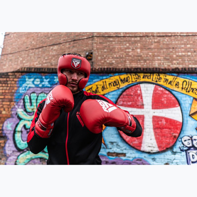 Rękawice bokserskie RDX Apex Lace Up Training Sparring Boxing red 9