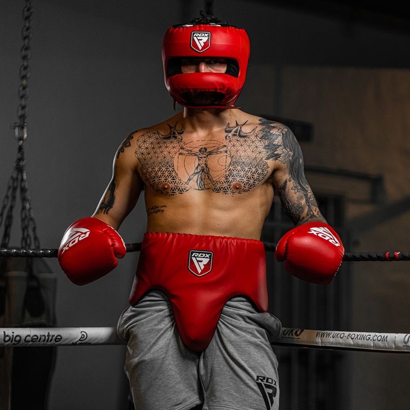 Rękawice bokserskie RDX Apex Lace Up Training Sparring Boxing red 12