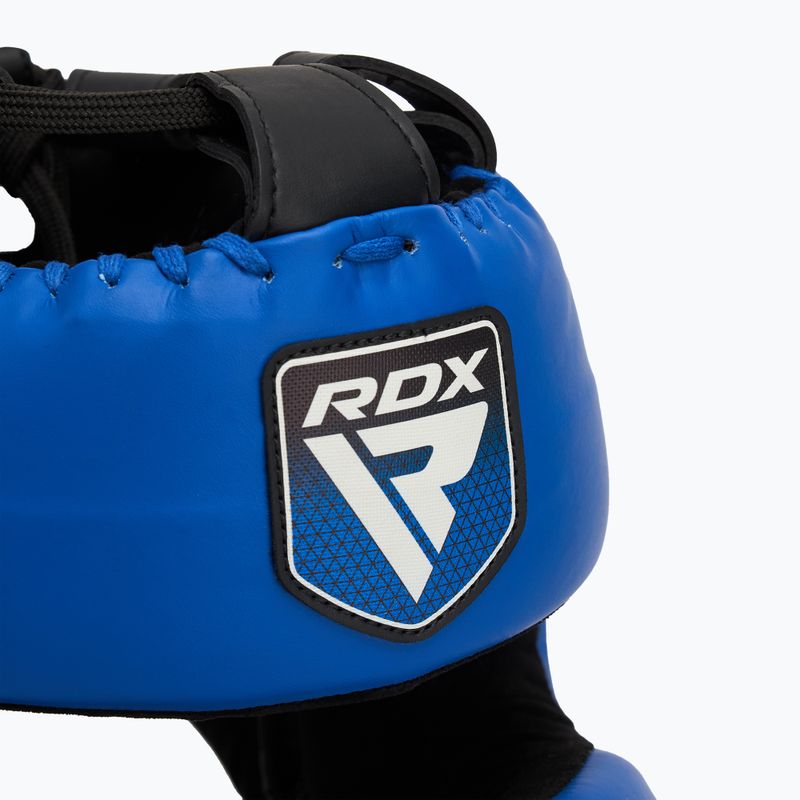 Kask bokserski RDX Apex Boxing Head Gear With Nose Protection Bar blue 4