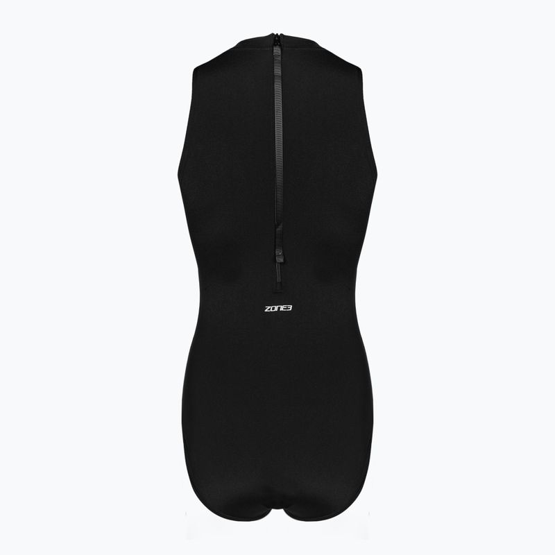 Strój pływacki jednoczęściowy damski ZONE3 OWS Renew High Neck black 2