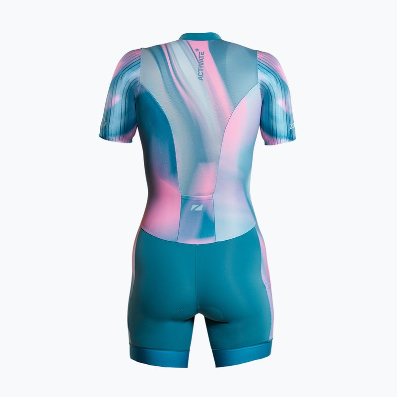Kombinezon triathlonowy damski ZONE3 Activate+ Trisuit print 2