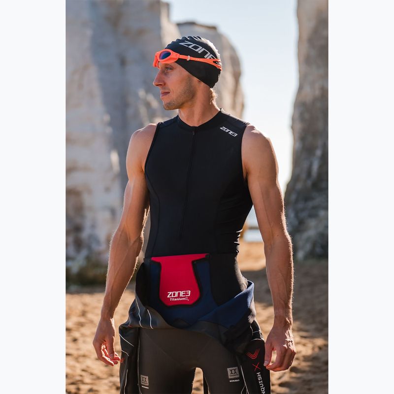 Kombinezon triathlonowy męski ZONE3 Activate+ Sleeveless Trisuit black 4