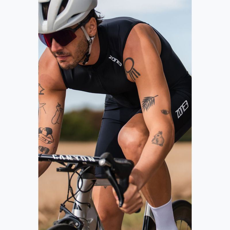 Kombinezon triathlonowy męski ZONE3 Activate+ Sleeveless Trisuit black 5