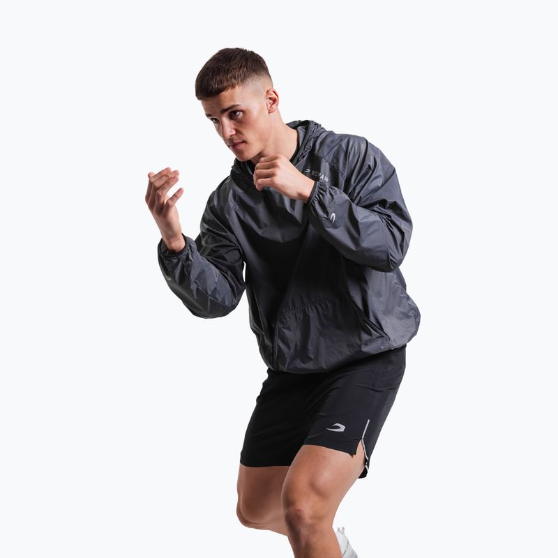 Bluza męska BOXRAW Genaro Oversized Windbreaker Hoodie charcoal 4