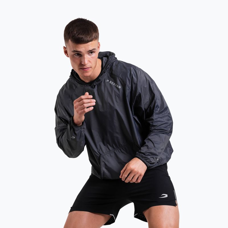 Bluza męska BOXRAW Genaro Oversized Windbreaker Hoodie charcoal 5