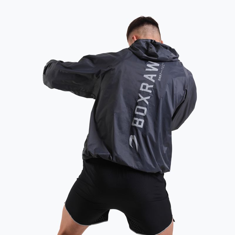 Bluza męska BOXRAW Genaro Oversized Windbreaker Hoodie charcoal 6
