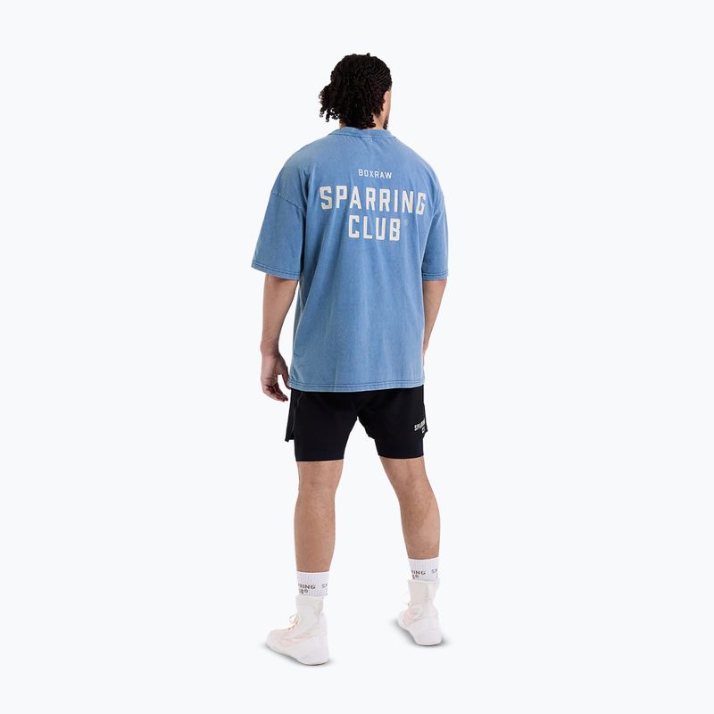 Koszulka męska BOXRAW Sparring Club Oversized washed baby blue 7