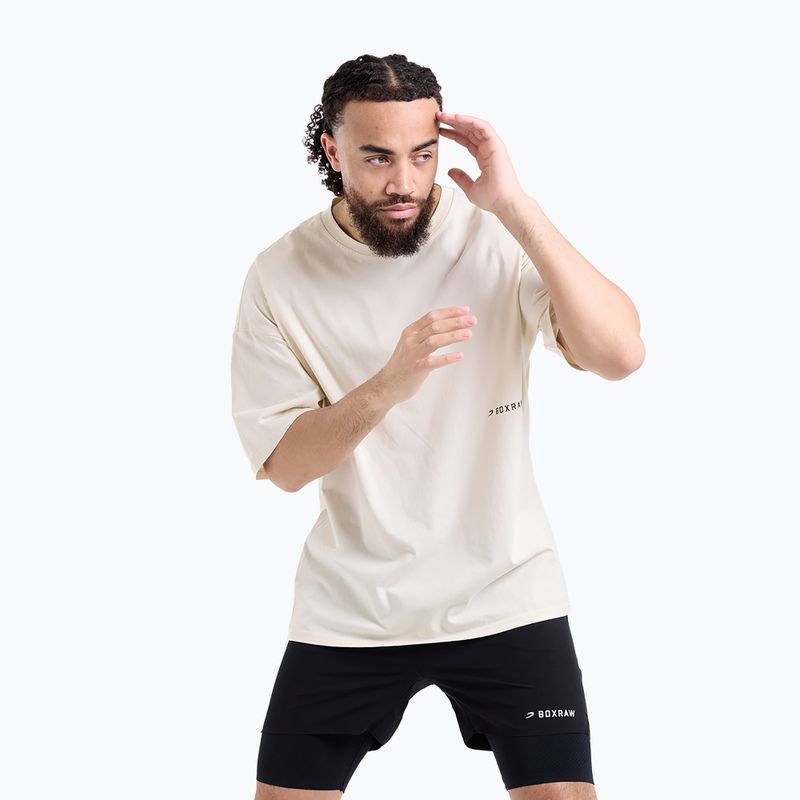 Koszulka męska BOXRAW Sparring Club Oversized washed beige 4