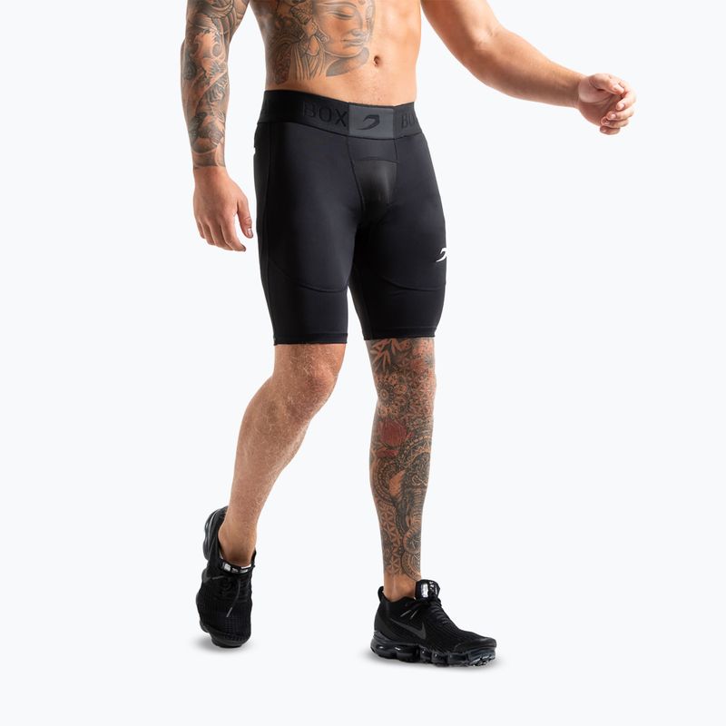 Spodenki treningowe męskie BOXRAW Saddler Compression black 4