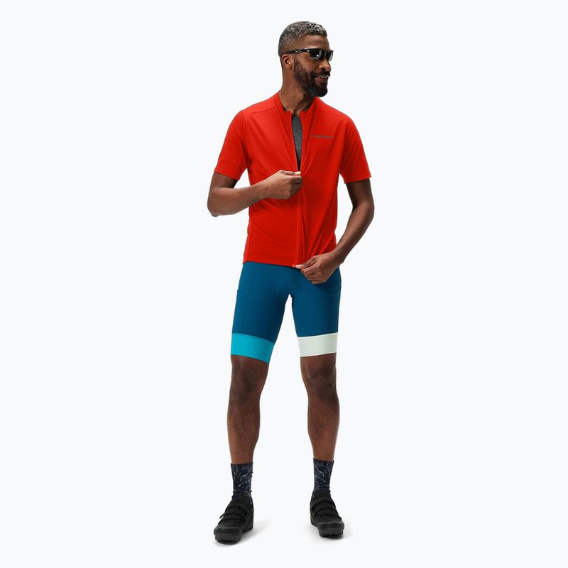 Koszulka rowerowa męska Endura Loop Zipped flame red 2