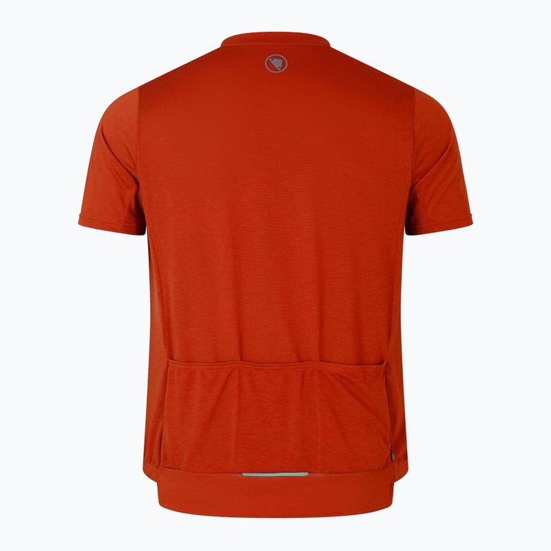 Koszulka rowerowa męska Endura Loop Zipped flame red 5