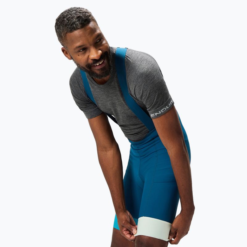 Spodenki rowerowe męskie Endura Loop Bibshort barra blue 3