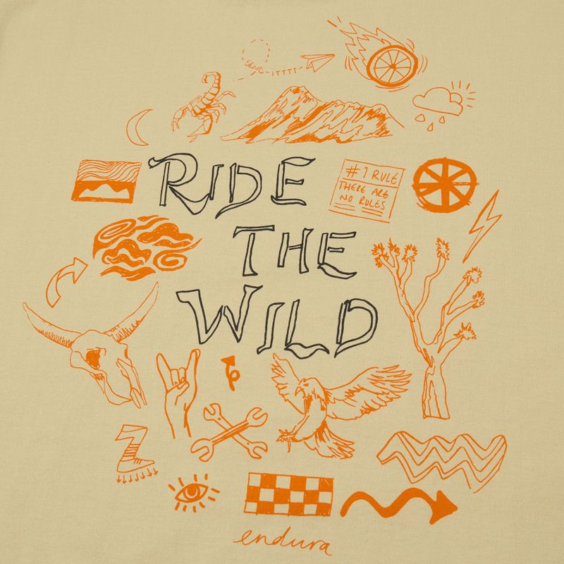 Koszulka rowerowa Endura Ride The Wild Graphic light sand 4