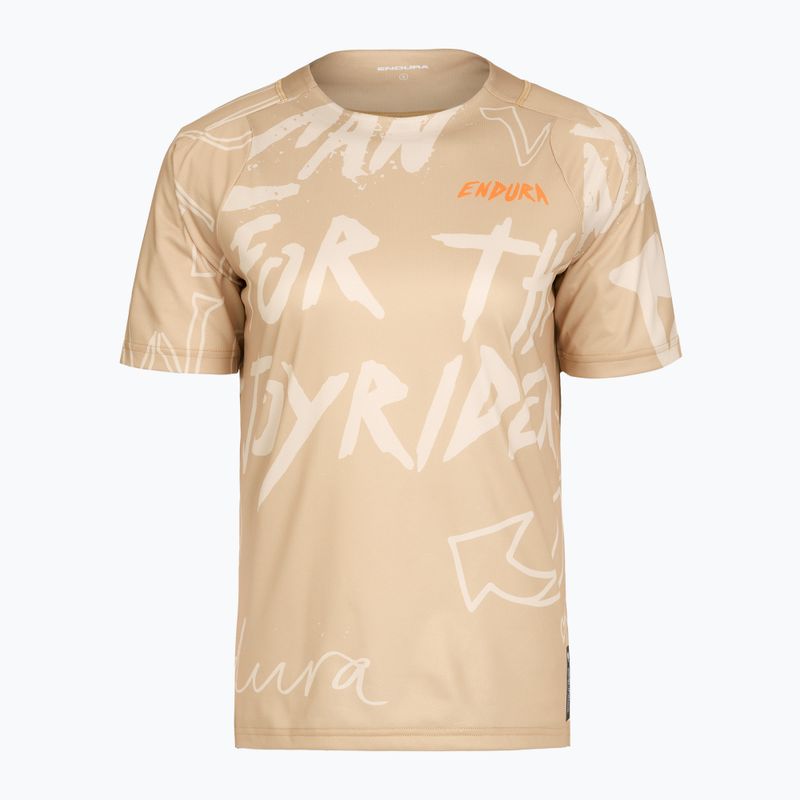 Koszulka rowerowa damska Endura Singletrack Print W sand