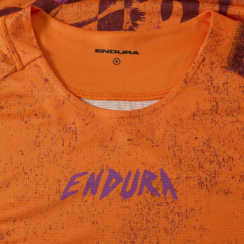 Koszulka rowerowa męska Endura Singletrack Print end orange 3