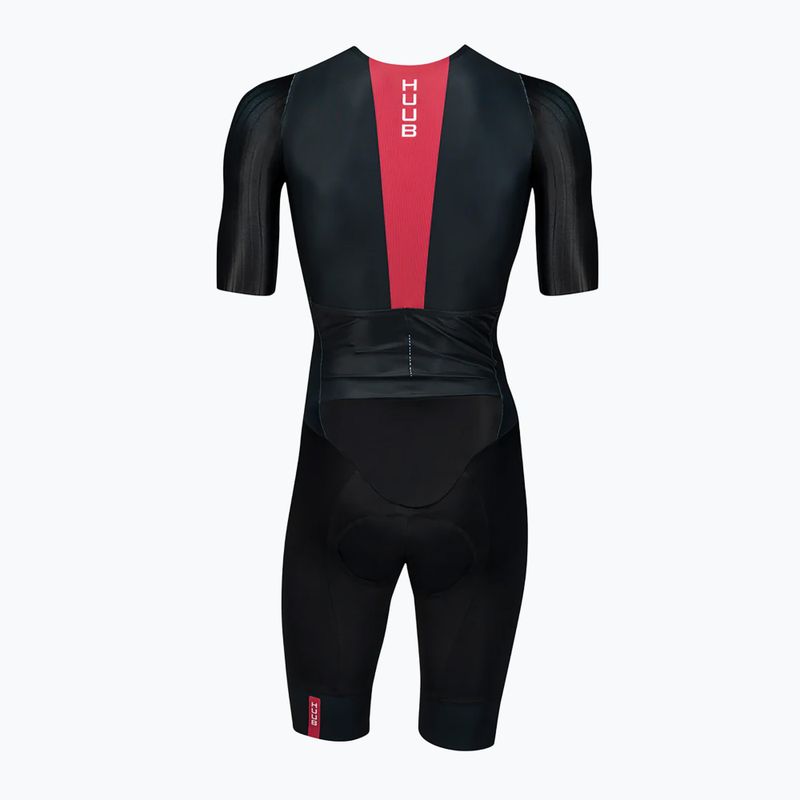 Kombinezon rowerowy męski HUUB Strada Road Speed Suit black/red 2