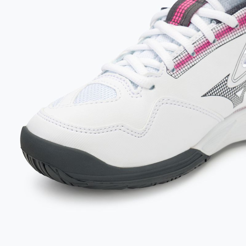 Buty do tenisa damskie Mizuno Break Shot 4 AC white/pink tetra/turbulence 7