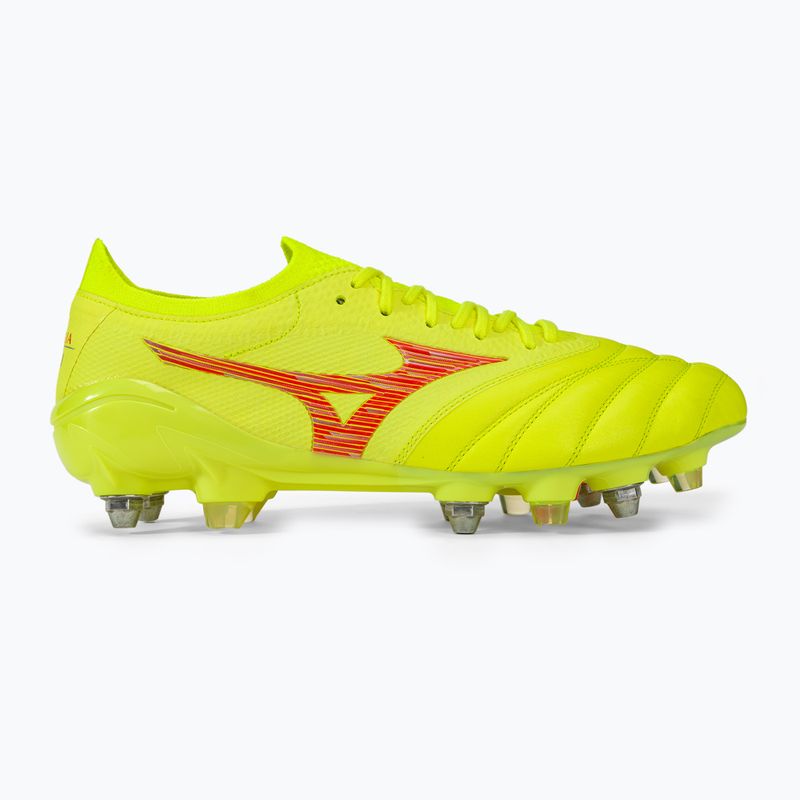 Buty piłkarskie męskie Mizuno Morelia Neo IV Β Japan Mix safety yellow/flery coral 2/safety yellow 2