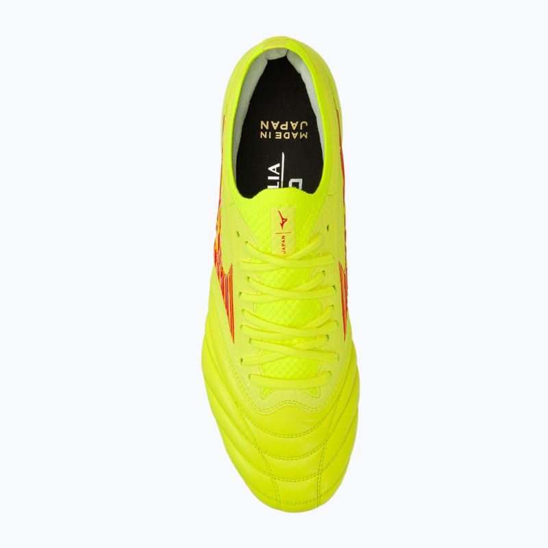 Buty piłkarskie męskie Mizuno Morelia Neo IV Β Japan Mix safety yellow/flery coral 2/safety yellow 5