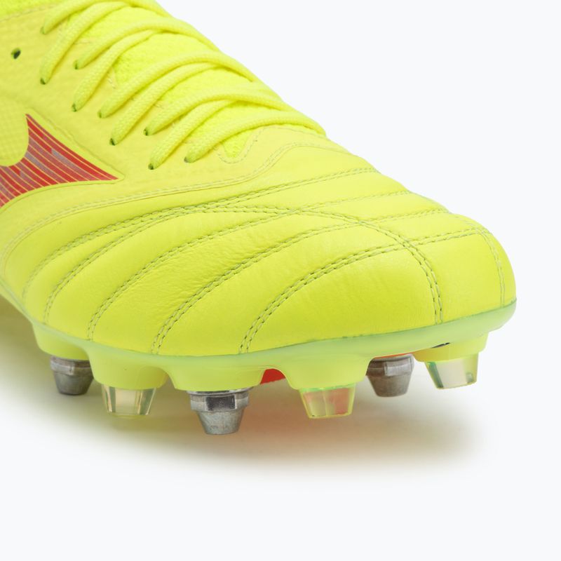 Buty piłkarskie męskie Mizuno Morelia Neo IV β Elite MIX safety yellow/fiery coral 2/safety yellow 7