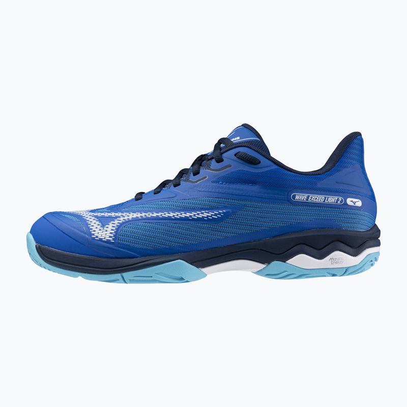 Buty do tenisa męskie Mizuno Wave Exceed Light 2 AC mugen blue/white/river blue 8
