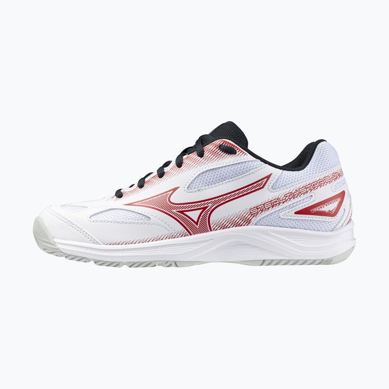 Buty do piłki ręcznej dziecięce Mizuno Stealth Star 2 J white/salsa/black 8