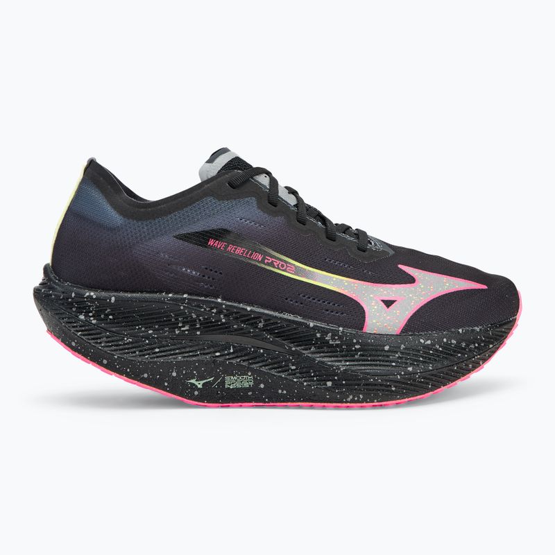 Buty do biegania Mizuno Wave Rebellion Pro 2 black/silver/pink tetra 2