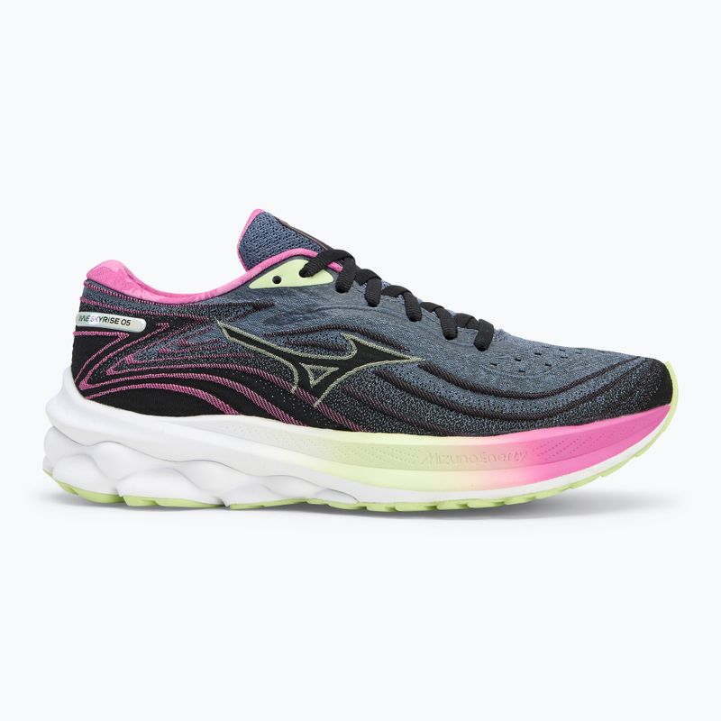 Buty do biegania damskie Mizuno Wave Skyrise 5 Roxy wild wind/black/rosebud 2