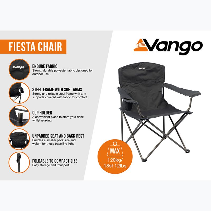 Krzesło turystyczne Vango Fiesta granite grey 7